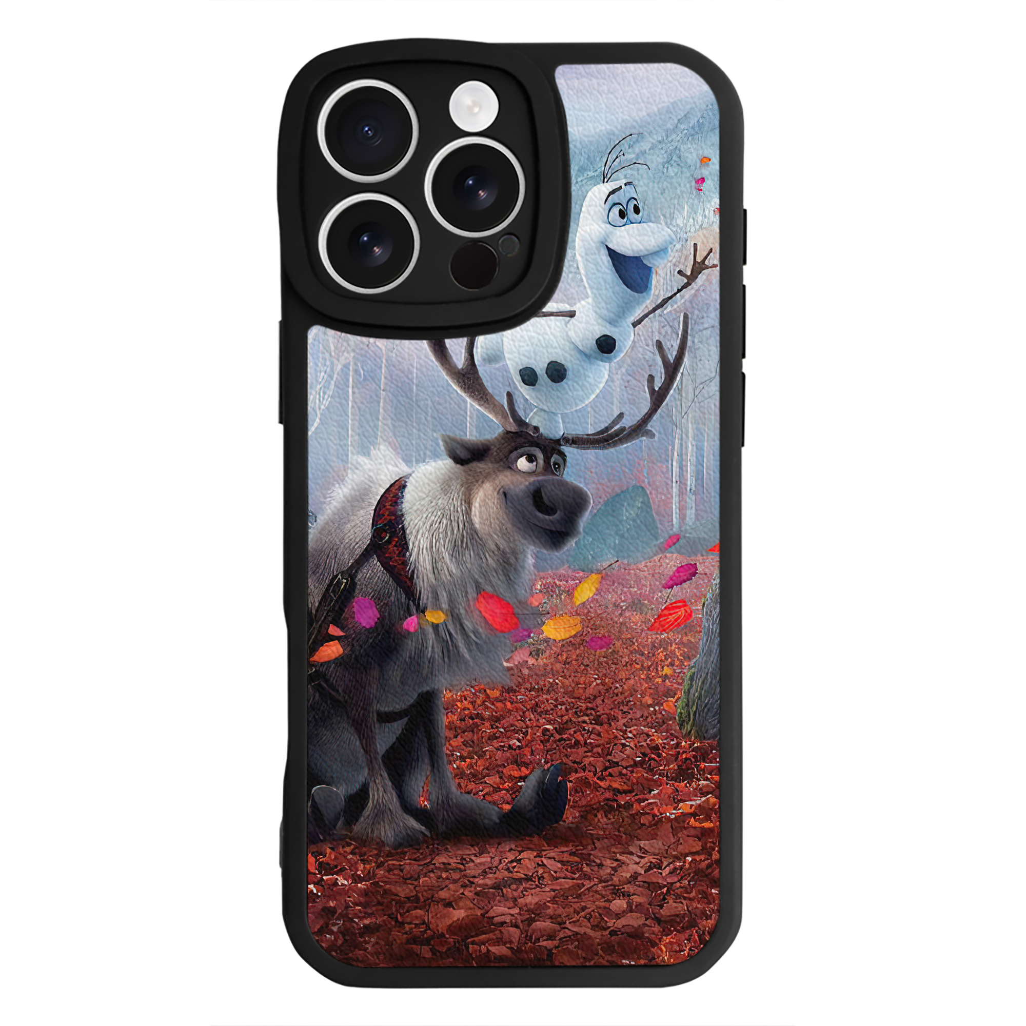 （画像用） アナと雪の女王 アンナ エルサ Frozen Anna Elsa 【iPhone 16シリーズ対応】シリコンスマホケース（レザー調） 材質：シリコン